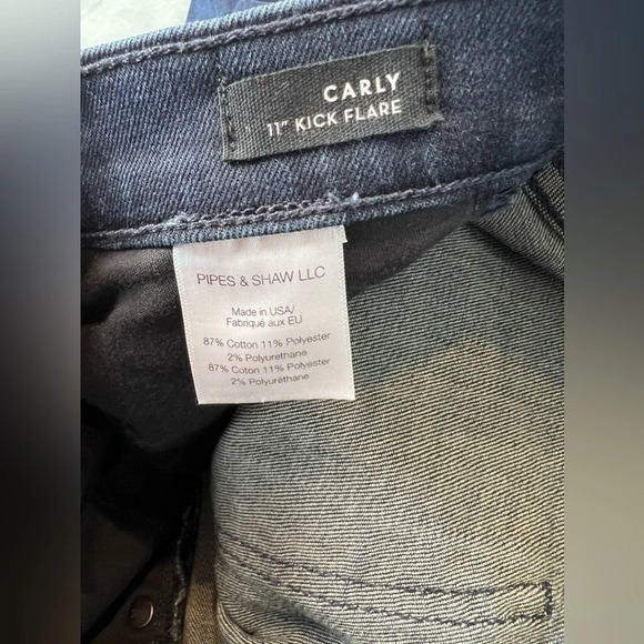 VERONICA BEARD Womens Jeans Carly “11 Kick Flare In Midnight Stretch Size 24 - Picture 13 of 14